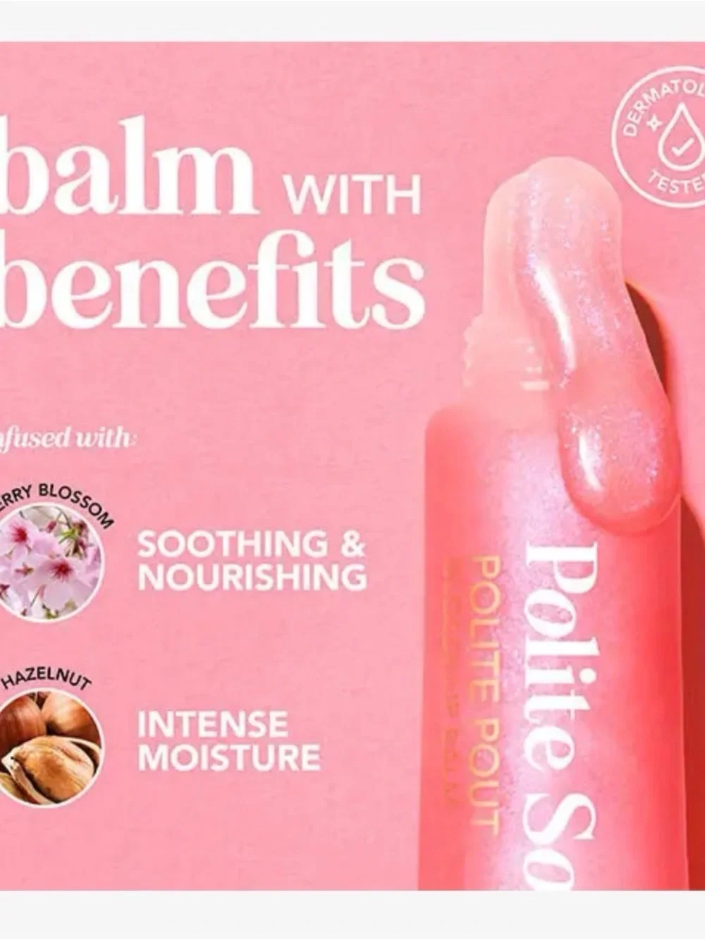 Pink Glossy Lip Balm - Peach Bellini